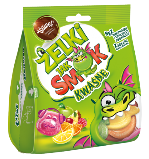 Wawel Zelkijak Smok kwasne (Gummy Sour Sweets)