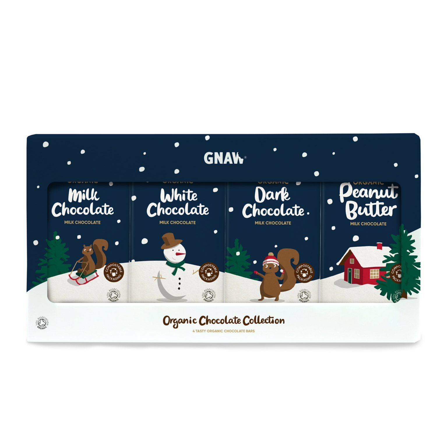 Gnaw Organic Chocolate Bar Xmas Selection Box 04/23 dated