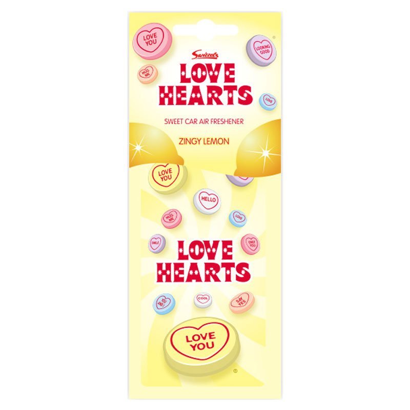 Love Heart Car Air Freshener Zingy Lemon