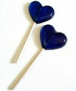 Flat Heart Blue Lollipop