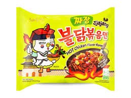 Buldak Jjajang (Hot Chicken In Korean Black Bean Sauce) Ramen Noodles