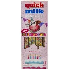 Quick Milk Birthday Cake Milk Straw