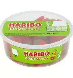 Haribo Giant Strawbs Tub