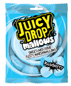 Bazooka Juicy Drop Mallows Raspberry Bag 100g