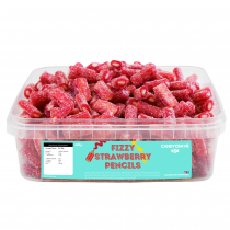 Fizzy Strawberry Pencils Candy Crave Tub 600g
