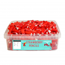 Mini Strawberry Pencils Candy Crave Tub 600g