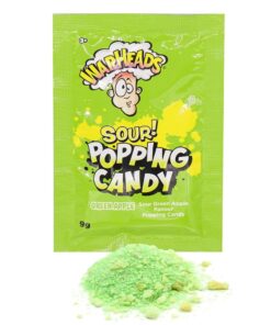 Warheads Sour Popping Candy Green Apple Pouch