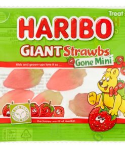 Haribo Giant Strawbs Gone Mini Bags 16g