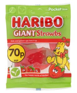 Haribo Giant Strawbs Bag 60g