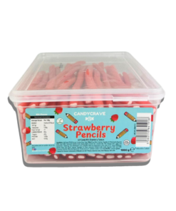 Candycrave Strawberry Pencils Tub 100 Count