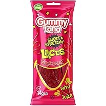 Gummy Land Strawberry Laces x 2