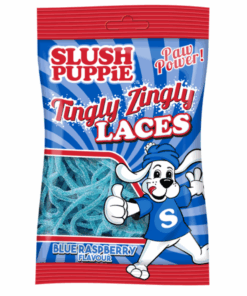 Slush Puppie Tingly Zingly Laces Blue Raspberry Bag 120g