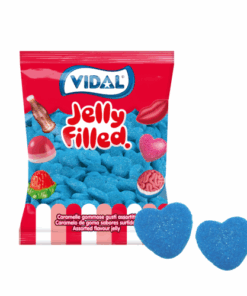 Vidal Shiny Blue Raspberry Hearts